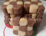 A picture of step 5 of Checkerboard cookies.