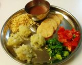 A picture of step 7 of Papdi Chaat.