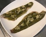 Une image de l'étape 4 de Filets de bar marinés ail et molokhia (cuisson à la plancha).