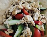 Gambar langkah 4 resipi Scramble egg wrap.