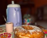 Foto del paso 5 de la receta: Torta de vainilla con dulce de leche y coco🍩👩🏻🍳