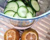 A picture of step 1 of Cucumber orange water.