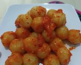 Foto langkah ke 8 dari resep Pentol pedas l Cilok Pedas.