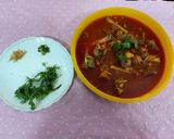 A picture of step 2 of Goat trotter/Mutton paya.