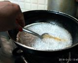 A picture of step 4 of Kaju badam burfi.