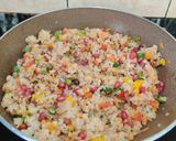 A picture of step 5 of POMEGRANATE FRIED RICE (with brown rice).