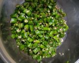 A picture of step 1 of Gujrati Green Chilli pickle.