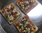 A picture of step 5 of Vegetable Cheese Toast.
