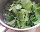 A picture of step 1 of Spinach soup (palak soup).