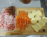 Foto langkah ke 1 dari resep Egg Drop Soup / Sup Telur Sapo Tahu.
