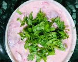 A picture of step 3 of Strawberry Raita.