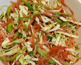 A picture of step 1 of Vegetable samosa (cabbage, carrot and capsicum).