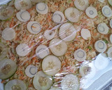 A picture of step 1 of Colselow (cabbage salad).