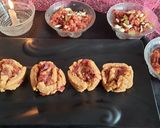 A picture of step 5 of Gajar halwa swiss roll.