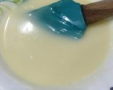 A picture of step 6 of Eggless Whole wheat Vanilla cake with white chocolate ganache.