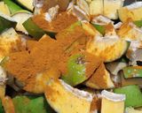 A picture of step 2 of Mango mix achar.