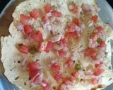 A picture of step 3 of Masala papad.