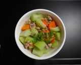 Hình bước làm 3 của món Canh su cà rốt nấu thịt băm