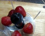 Foto del paso 1 de la receta: Mousse de frutillas, melón y bananas 😋