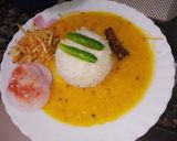 A picture of step 14 of Fusion style dal chawal North indian recipe.