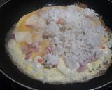 Foto del paso 4 de la receta: Omelette de arroz con queso y jamón