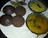 A picture of step 2 of Ragi idli.