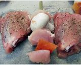 Foto del paso 2 de la receta Contramuslos de pollo y brochetas de pavo al horno