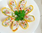 Hình bước làm 3 của món Trứng cuộn