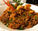 A picture of step 7 of Prawn Baingan Bharta (Mashed Eggplant cooked with Prawns).