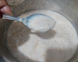 A picture of step 5 of Caramel custard pudding with leftover breads (eggless).