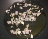 A picture of step 1 of Pasta with pancetta, pecorino and asparagus.