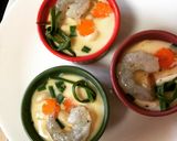 A picture of step 7 of Chawanmushi (Japanese Savoury Egg Custard).