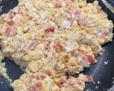 A picture of step 4 of Greek tomato and feta omelette.