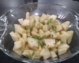 A picture of step 4 of Kharbooza chaat.