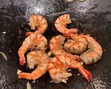 A picture of step 6 of Thai coconut curry with prawns.