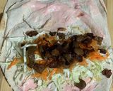 A picture of step 5 of Beef and sausage Shawarma.