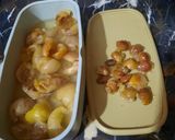 A picture of step 2 of Khubani ka meetha.