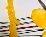 A picture of step 1 of Mango rosettes lassi.