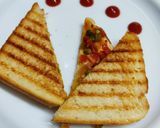 A picture of step 8 of Grilled cheesy toast.