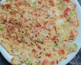 A picture of step 4 of Jhat pat omelet.