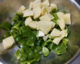 A picture of step 1 of Aloo Simla Mirch Ki Sabzi.