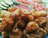 Hình bước làm 4 của món Calamari (Mực chiên giòn)