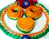 A picture of step 4 of INDEPENDENCE Day SPECIAL TRICOLORS RICE FLOUR KHICHU in MICROWAVE.