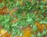 A picture of step 17 of Alu matar gravy.