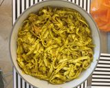 Foto langkah ke 4 dari resep Pasta Tagliatelle Salmon Pesto.