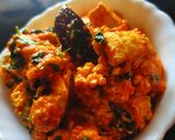 A picture of step 5 of Paneer subji(no onion garlic).