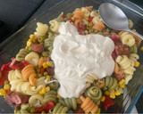 Foto del paso 4 de la receta: Ensalada fría de pasta con huevo frito 🍳
