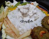 A picture of step 6 of Veg Paneer Shashlik Sizzler.
