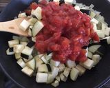 Une image de l'étape 7 de Chipolatas au curry d'aubergine et tomates.