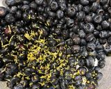 A picture of step 1 of Dylan’s blueberry cobbler.